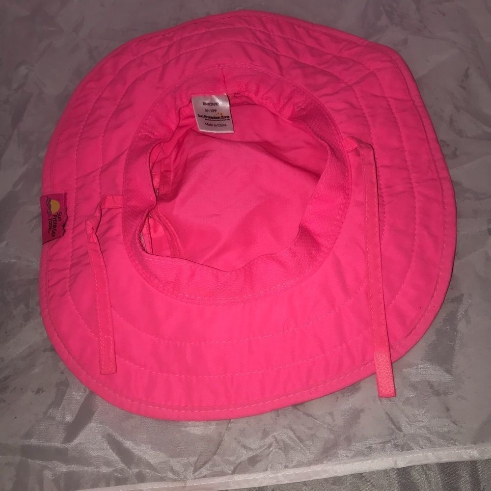 Sun Protection Zone Neon Coral Pink Summer Fishing Hat - Picture 10 of 13